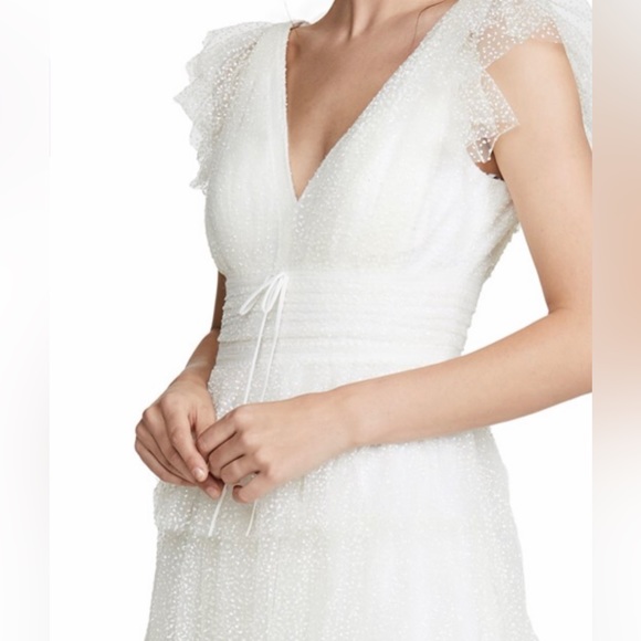 Marchesa Notte Flutter Sleeve Cocktail Dress, New With Tags, Size 8 - Picture 2 of 3